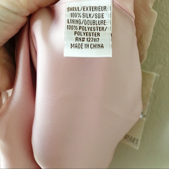 NWT {Badgley Mischka} 100% Silk Blouse Blush XL - Picture 8 of 8